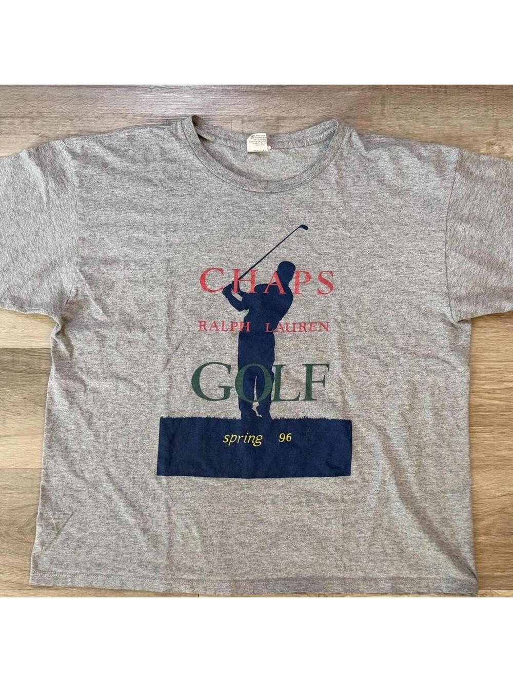 Grey vintage Chaps Ralph Lauren golf tee size XL #golfwear #preppy